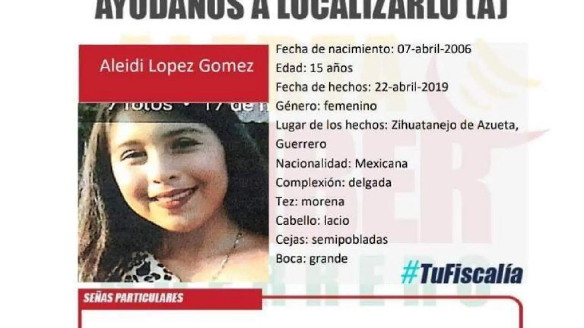 Alerta amber guerrero